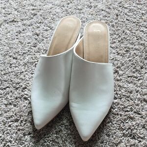 Catherine Malandrino Cream Mules